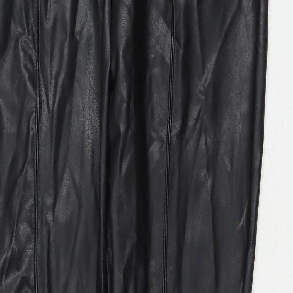 Marks and Spencer Womens Black Polyester Pedal Pusher Trousers Size 18 L27 in Regular
