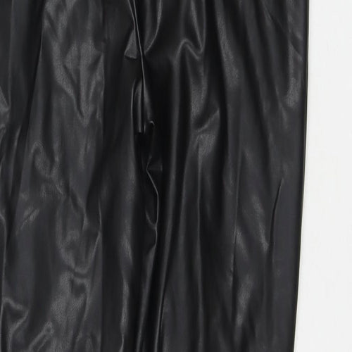 Marks and Spencer Womens Black Polyester Pedal Pusher Trousers Size 18 L27 in Regular