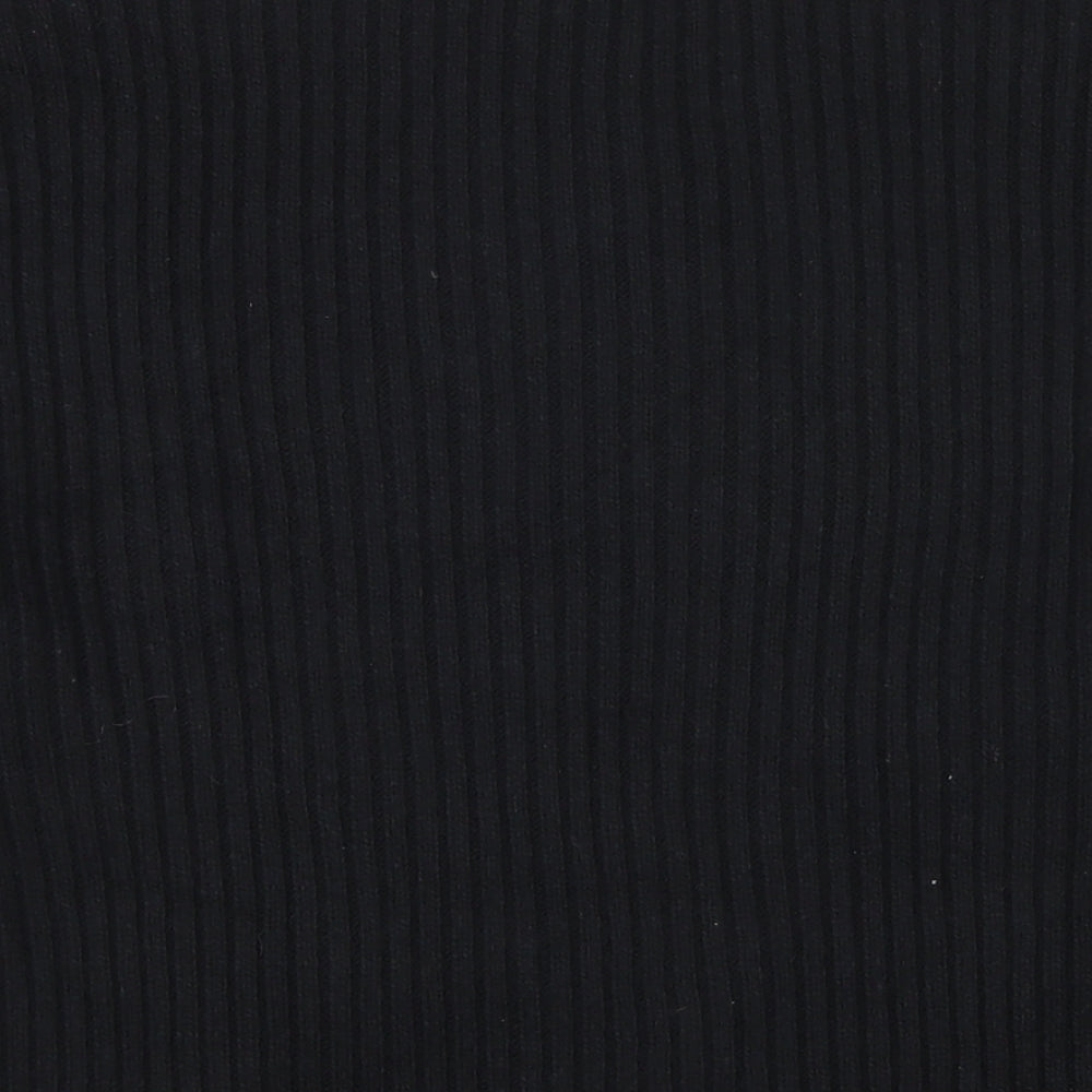 Marks and Spencer Womens Black Round Neck Polyester Pullover Jumper Size L