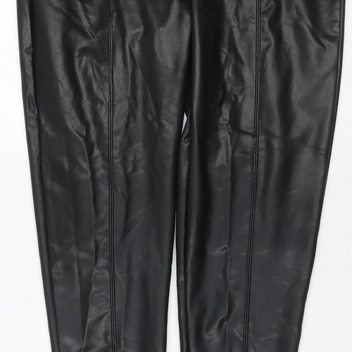 Marks and Spencer Womens Black Polyester Pedal Pusher Trousers Size 18 L29 in Regular