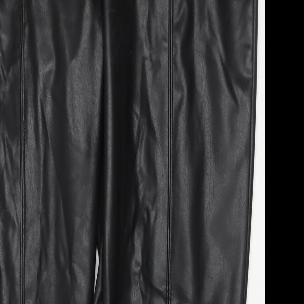 Marks and Spencer Womens Black Polyester Pedal Pusher Trousers Size 18 L29 in Regular