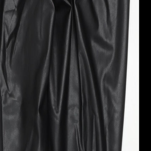 Marks and Spencer Womens Black Polyester Pedal Pusher Trousers Size 18 L29 in Regular