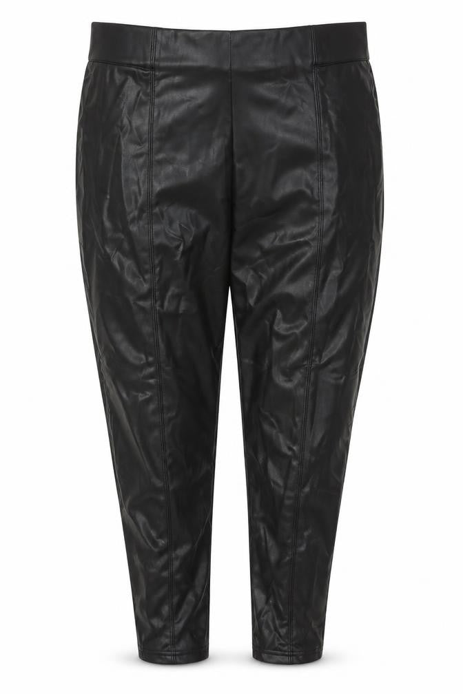 Marks and Spencer Womens Black Polyester Pedal Pusher Trousers Size 20 L27 in Regular
