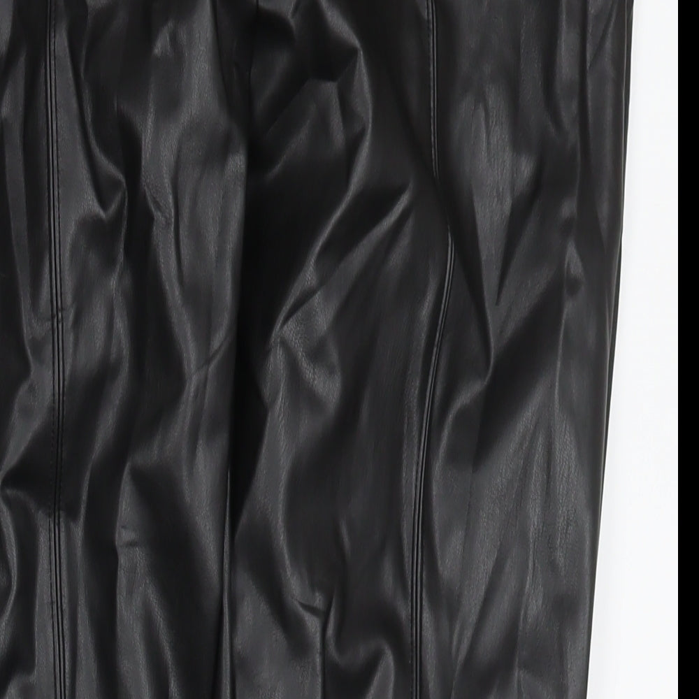Marks and Spencer Womens Black Polyester Pedal Pusher Trousers Size 20 L27 in Regular