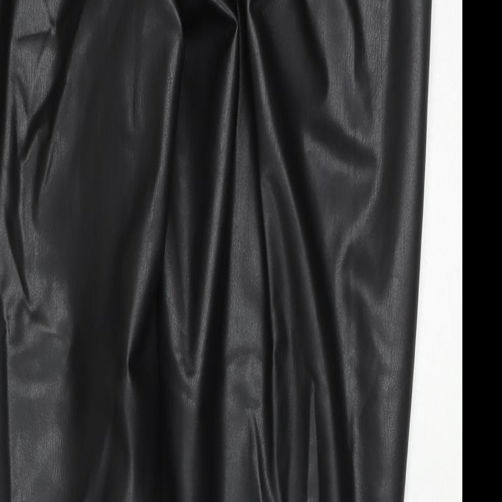 Marks and Spencer Womens Black Polyester Pedal Pusher Trousers Size 20 L27 in Regular