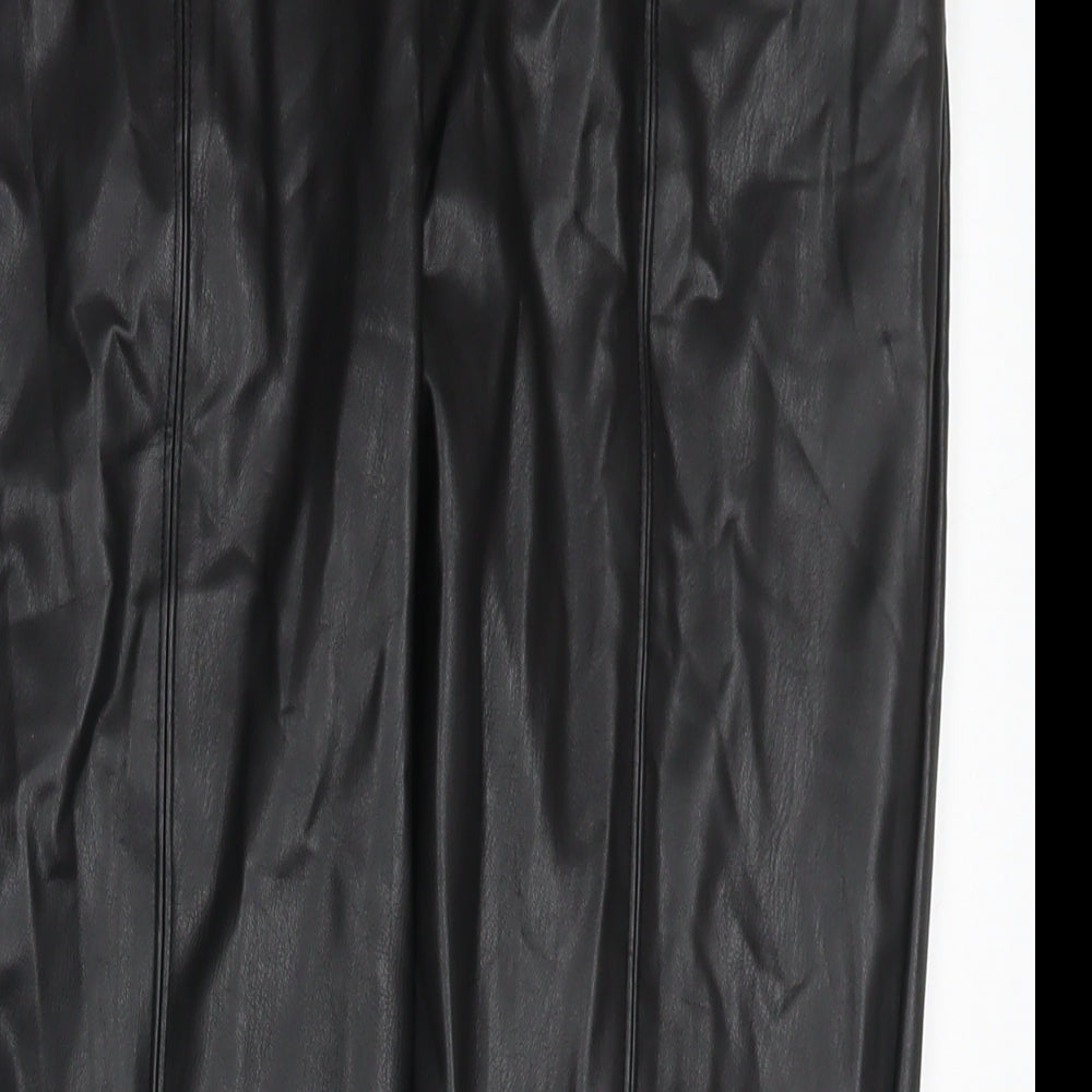 Marks and Spencer Womens Black Polyester Pedal Pusher Trousers Size 20 L27 in Regular
