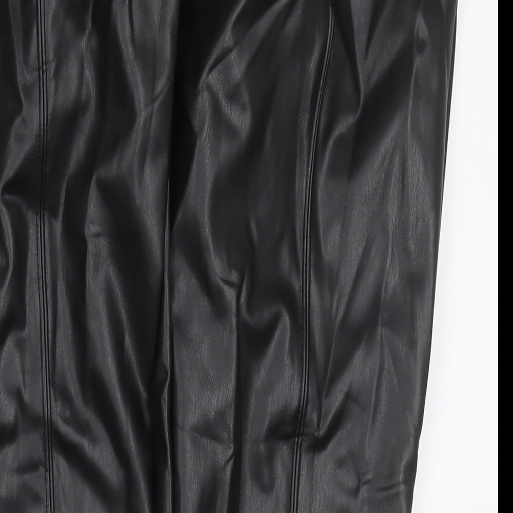 Marks and Spencer Womens Black Polyester Pedal Pusher Trousers Size 20 L27 in Regular