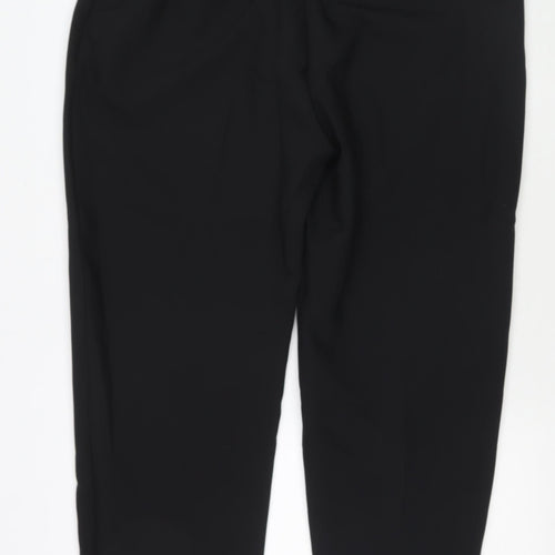 Marks and Spencer Womens Black Polyester Trousers Size 20 L29 in Regular Zip