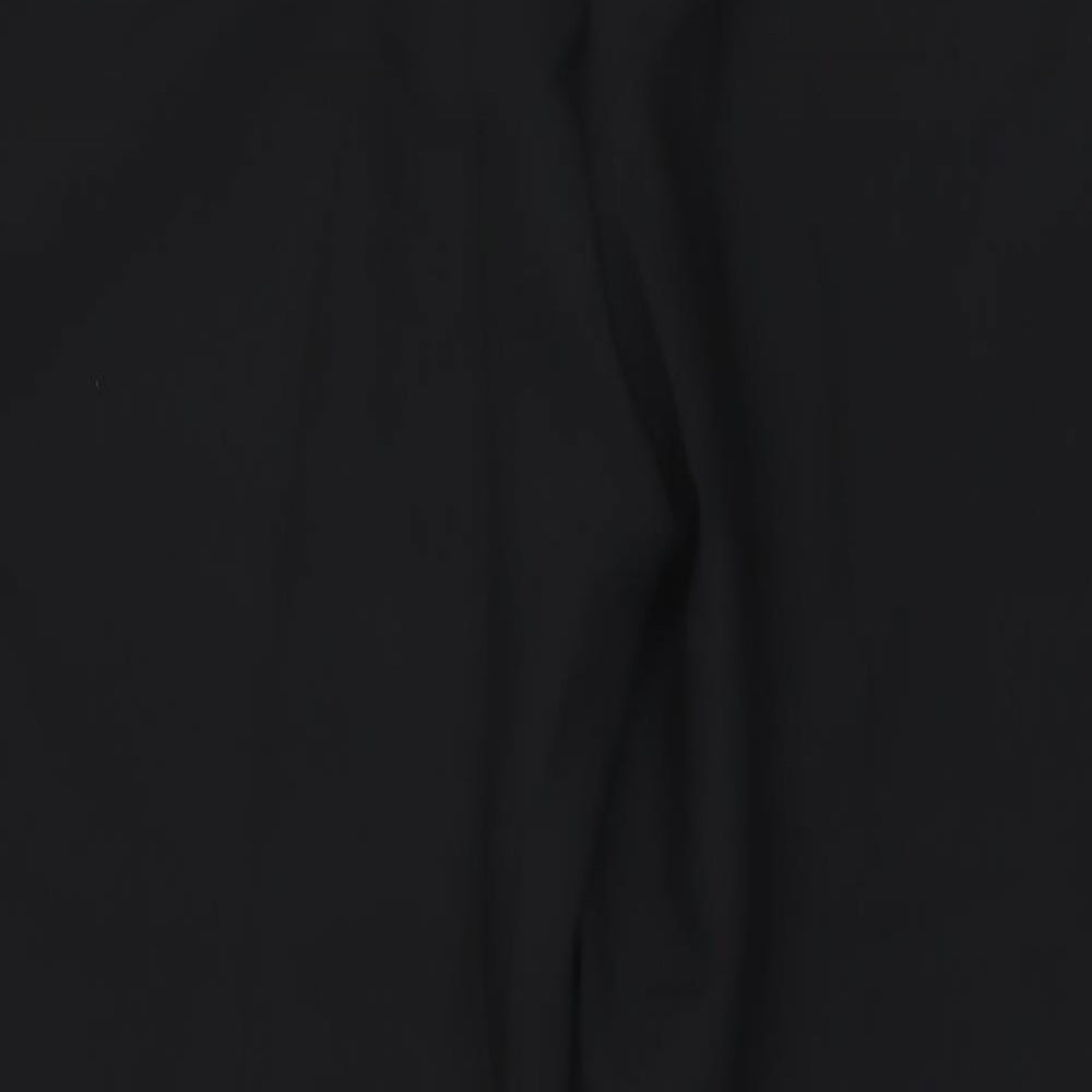 Marks and Spencer Womens Black Polyester Trousers Size 20 L29 in Regular Zip