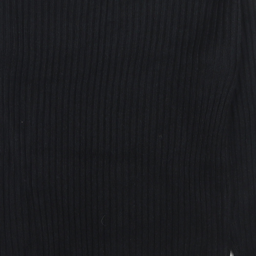 Marks and Spencer Womens Black Round Neck Polyester Pullover Jumper Size M