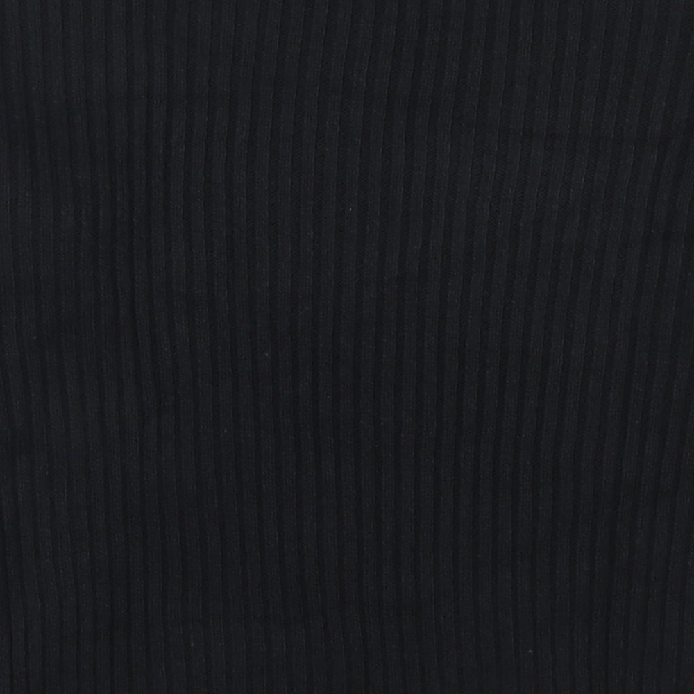 Marks and Spencer Womens Black Round Neck Polyester Pullover Jumper Size S