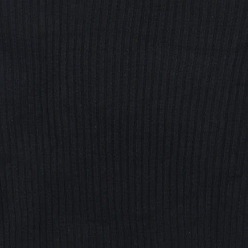 Marks and Spencer Womens Black Round Neck Polyester Pullover Jumper Size S