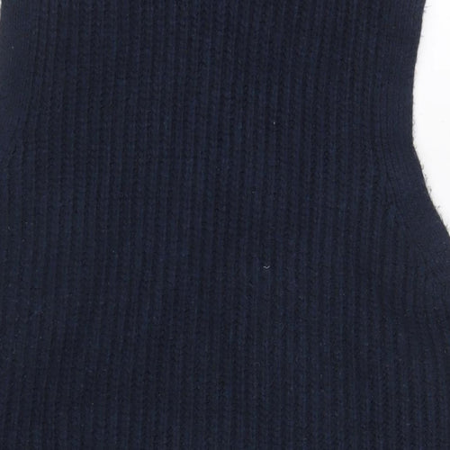 Marks and Spencer Womens Blue Roll Neck Polyester Pullover Jumper Size XS