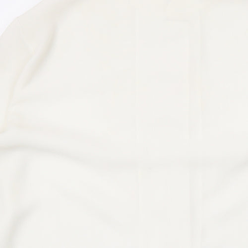 Marks and Spencer Womens Ivory Polyester Basic Button-Up Size 10 Collared