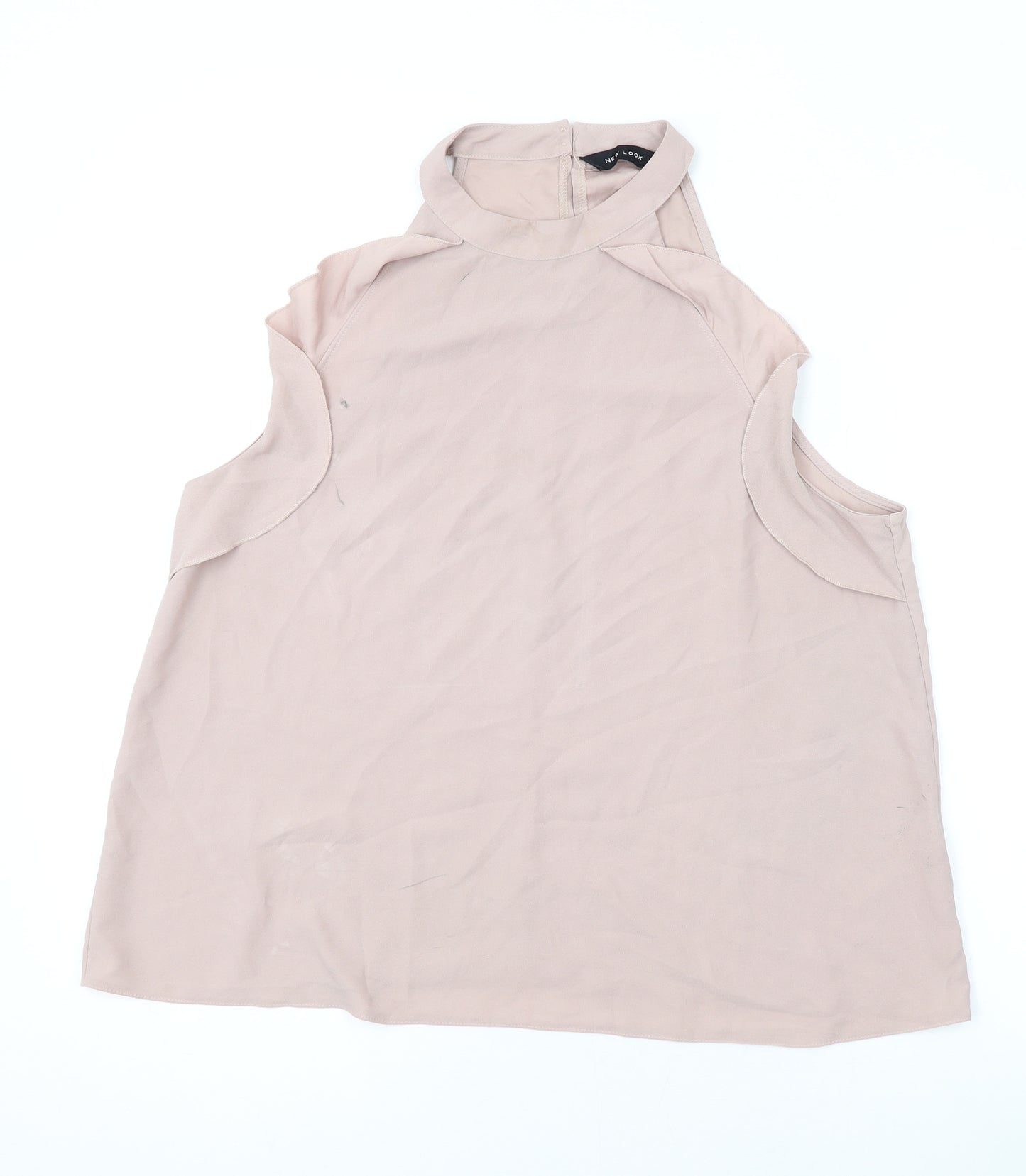 New Look Womens Pink Polyester Basic Blouse Size 16 Halter