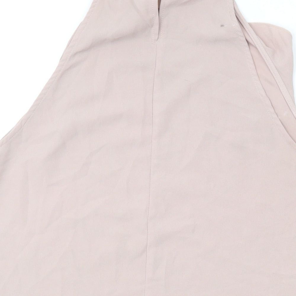 New Look Womens Pink Polyester Basic Blouse Size 16 Halter