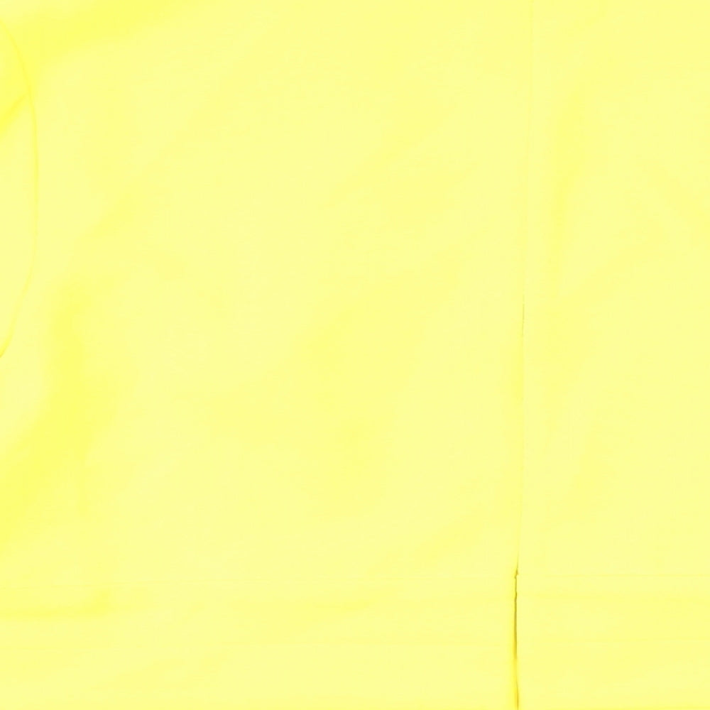 Damsel in a Dress Womens Yellow Polyester Basic Blouse Size 16 Square Neck