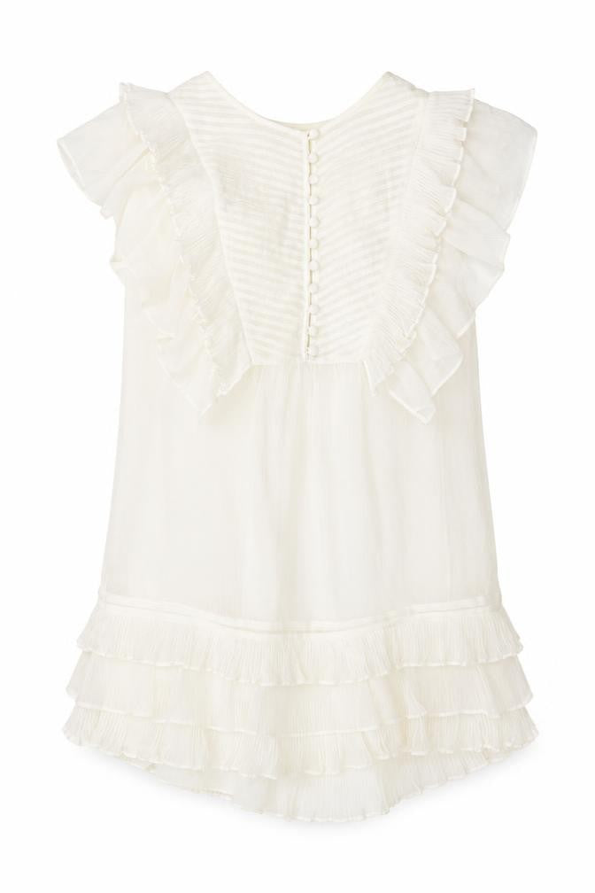 Definitions Womens Ivory Polyester Basic Button-Up Size 10 Round Neck