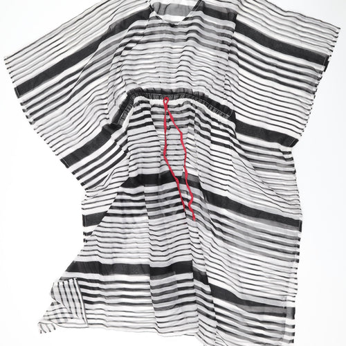 mamalicious Womens White Striped Polyester Cover Up Size M