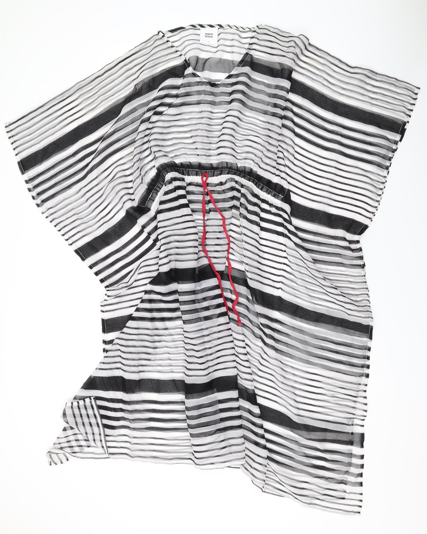 mamalicious Womens White Striped Polyester Cover Up Size M