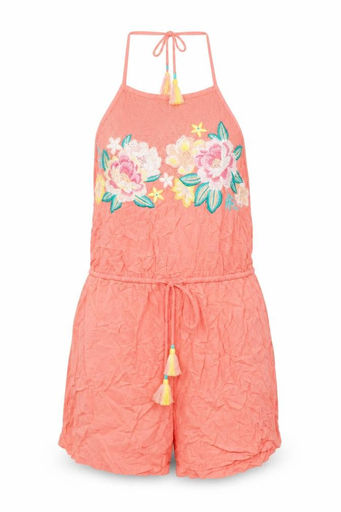 Accessorize Womens Pink Viscose Playsuit One-Piece Size M L3 in Tie