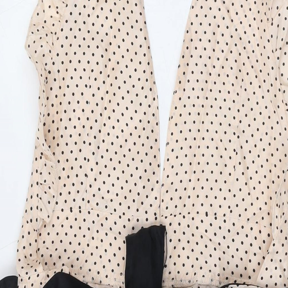 Arrogant Cat Womens Pink Polka Dot Polyester A-Line Size M Halter Tie