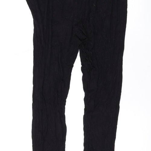 Ted Baker Womens Black Solid Cotton Cami Pyjama Pants Size 16 Drawstring