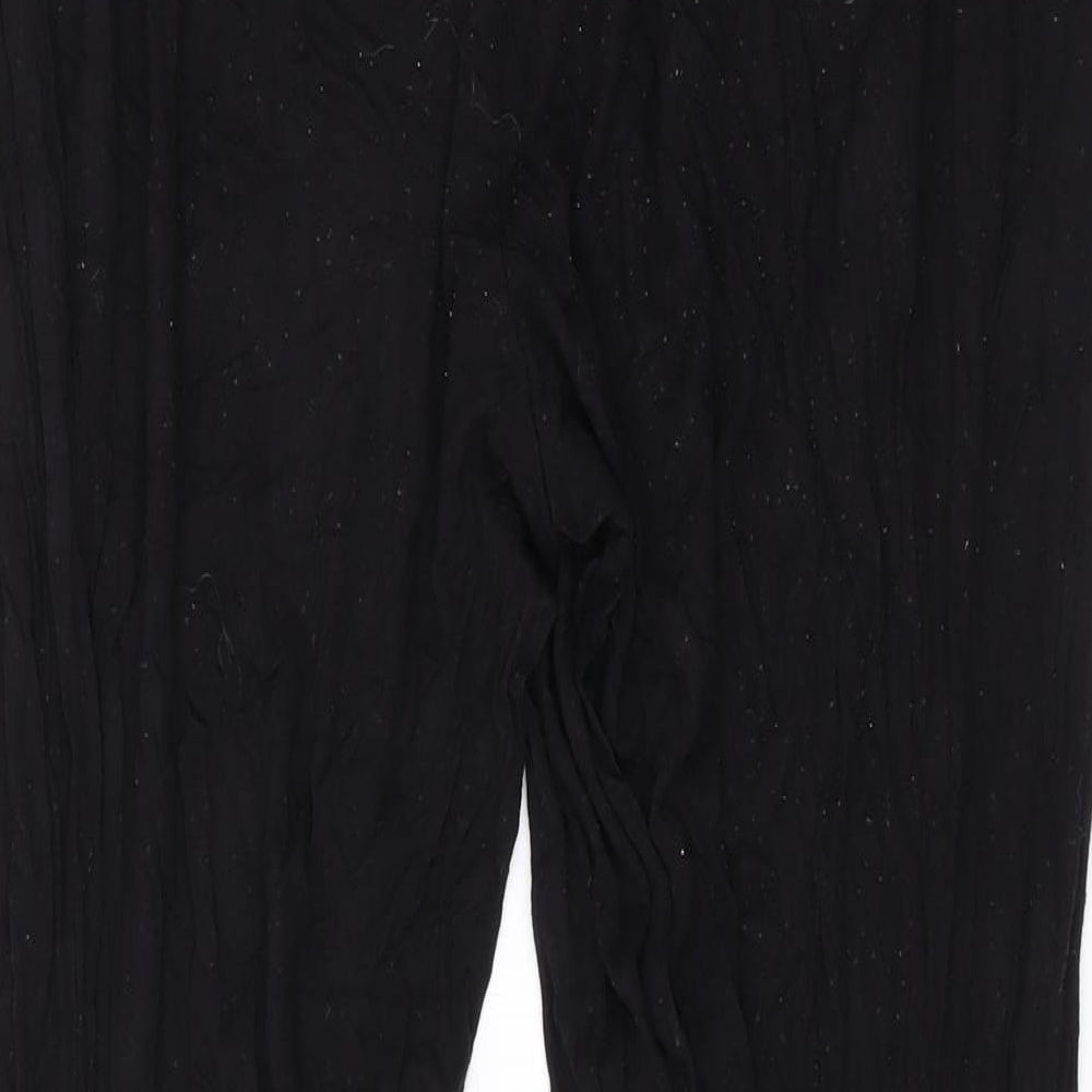 Ted Baker Womens Black Solid Cotton Cami Pyjama Pants Size 16 Drawstring