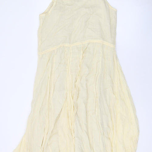 Monsoon Womens Beige Cotton A-Line Size 14 Scoop Neck Pullover