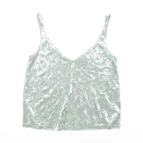 H&M Womens Green Polyester Camisole Tank Size S V-Neck