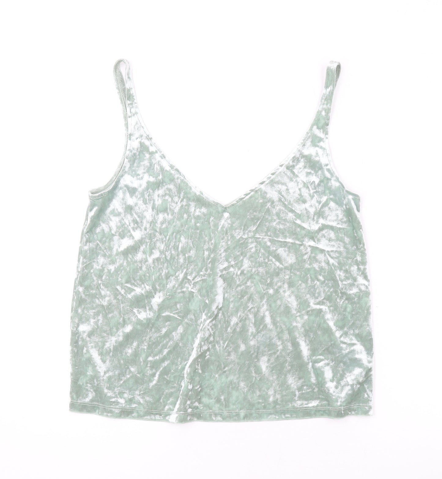 H&M Womens Green Polyester Camisole Tank Size S V-Neck