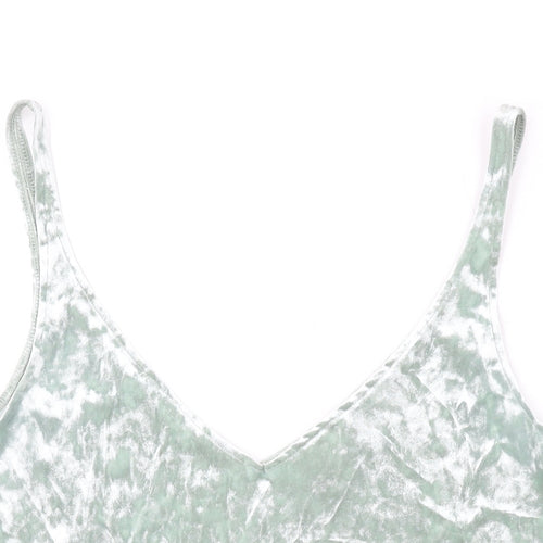 H&M Womens Green Polyester Camisole Tank Size S V-Neck