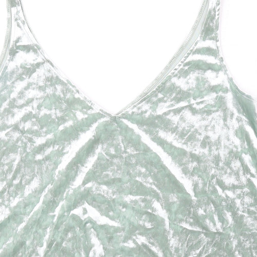 H&M Womens Green Polyester Camisole Tank Size S V-Neck
