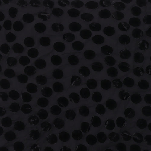 EAST Womens Black Polka Dot Viscose Basic T-Shirt Size 12 Cowl Neck