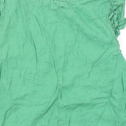 NEXT Womens Green Viscose Basic Tank Size 14 V-Neck