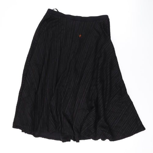 Per Una Womens Black Polyester Skater Skirt Size 10