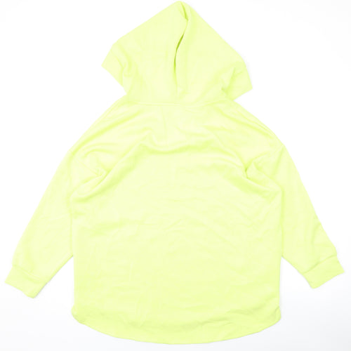 DASH Womens Yellow Vinyl Pullover Hoodie Size 12 Pullover