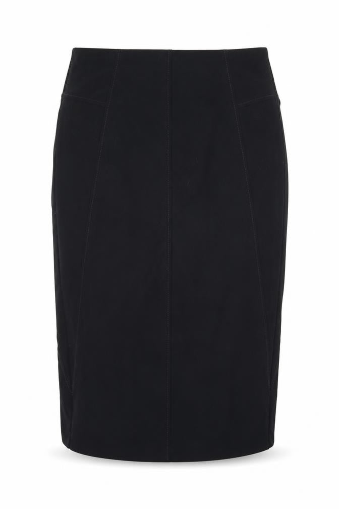 Marks and Spencer Womens Black Polyester Straight & Pencil Skirt Size 12 Zip