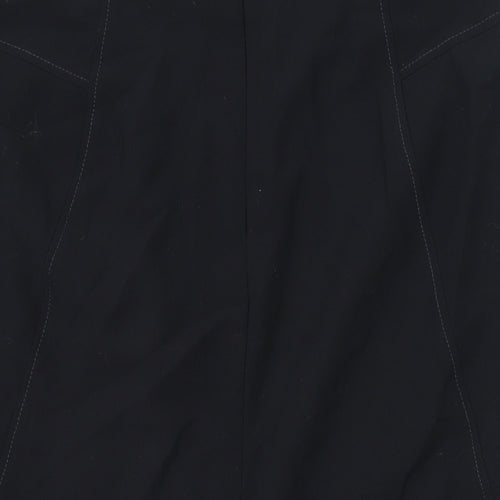 Marks and Spencer Womens Black Polyester Straight & Pencil Skirt Size 12 Zip