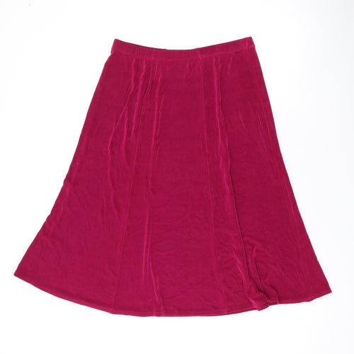 Kim & Co Womens Pink Acetate Skater Skirt Size M
