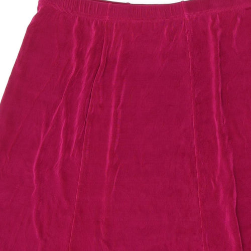 Kim & Co Womens Pink Acetate Skater Skirt Size M