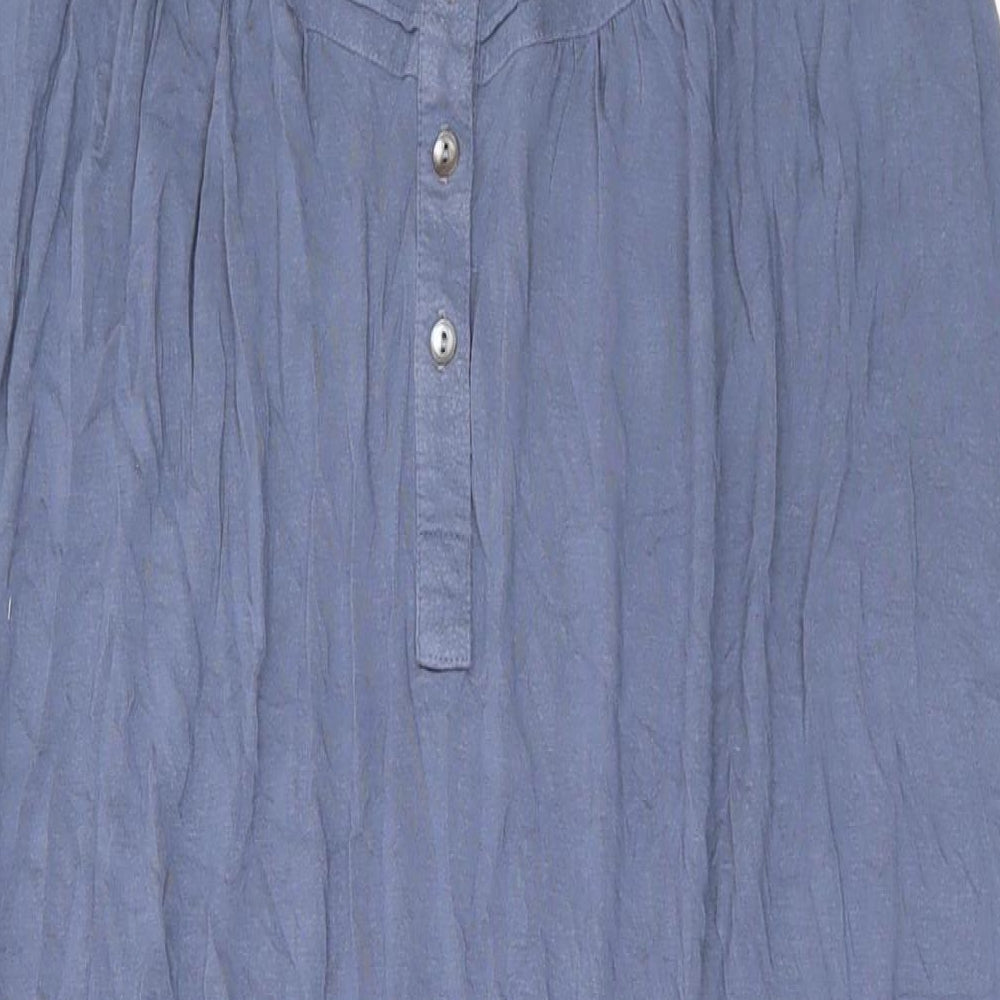 Cyberjammies Womens Blue Solid Modal Chemise Gown Size 14