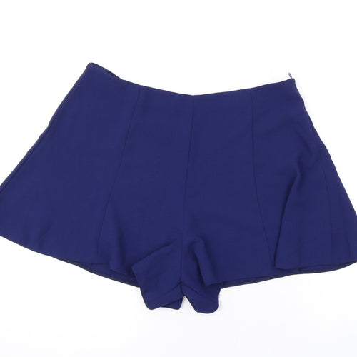 Ravi Famous Womens Blue Polyester Basic Shorts Size 14 L3 in Regular Zip