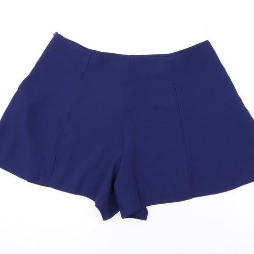 Ravi Famous Womens Blue Polyester Basic Shorts Size 14 L3 in Regular Zip