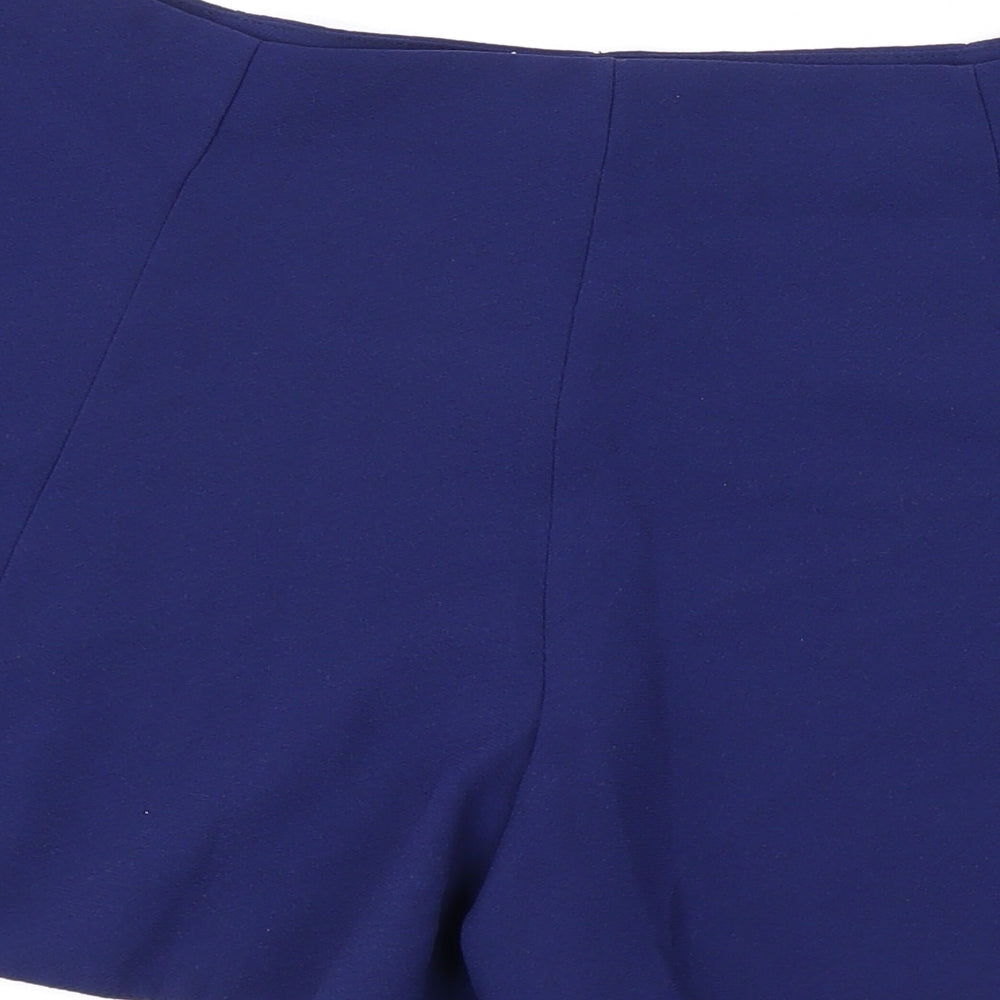 Ravi Famous Womens Blue Polyester Basic Shorts Size 14 L3 in Regular Zip