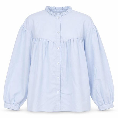 Nasty Gal Womens Blue Polyester Basic Button-Up Size 12 Round Neck