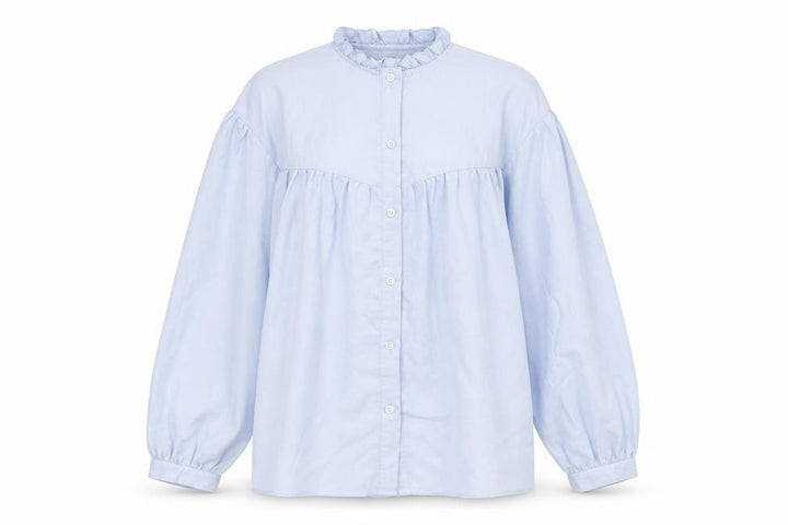 Nasty Gal Womens Blue Polyester Basic Button-Up Size 12 Round Neck