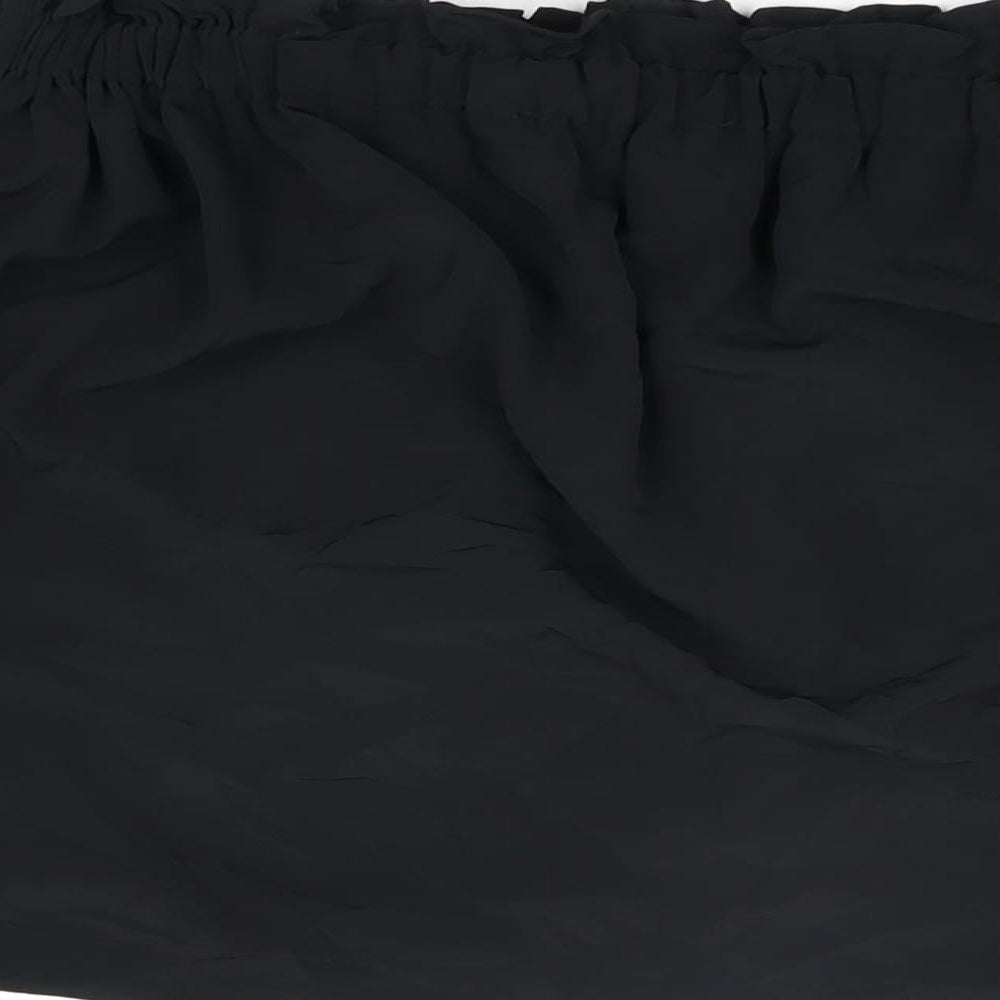 Zara Womens Black Polyester Basic Blouse Size XS Off the Shoulder