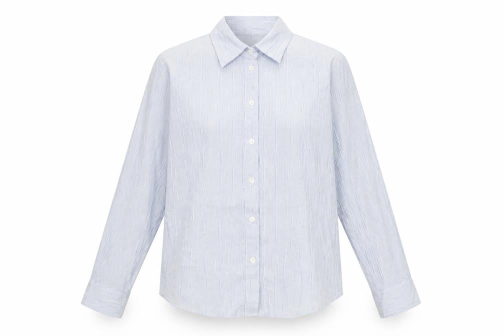 Alex & Co Womens Blue Polyester Basic Button-Up Size 16 Collared