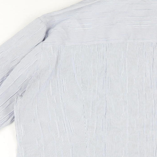 Alex & Co Womens Blue Polyester Basic Button-Up Size 16 Collared